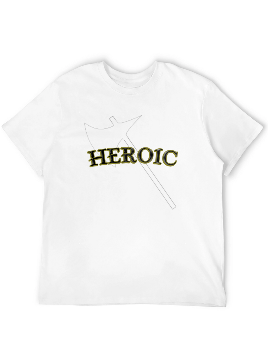 Heroic Axe Graphic Tee - Black Cotton T-Shirt
