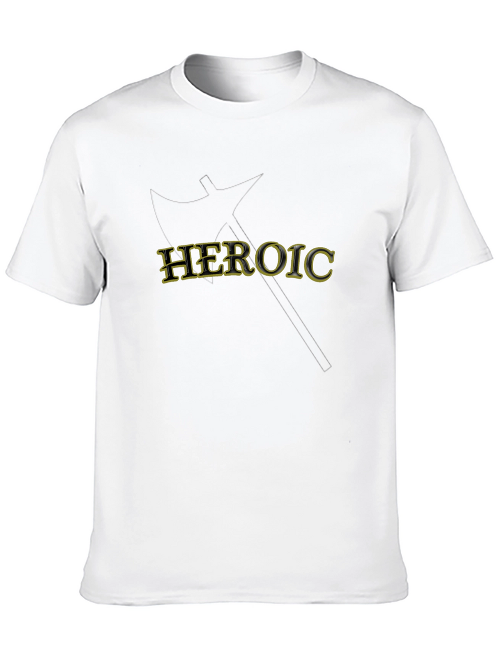 Heroic Axe Graphic Tee - Black Cotton T-Shirt