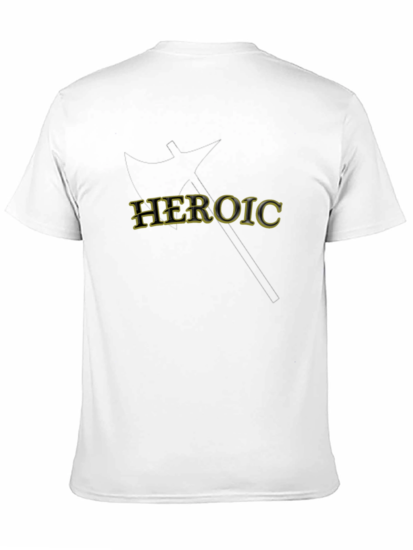 Heroic Axe Graphic Tee - Black Cotton T-Shirt