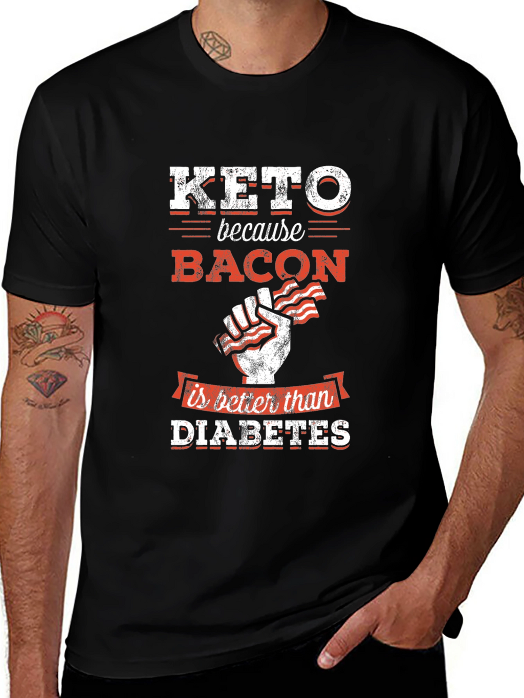 Keto Bacon T-Shirt - Better Than Diabetes
