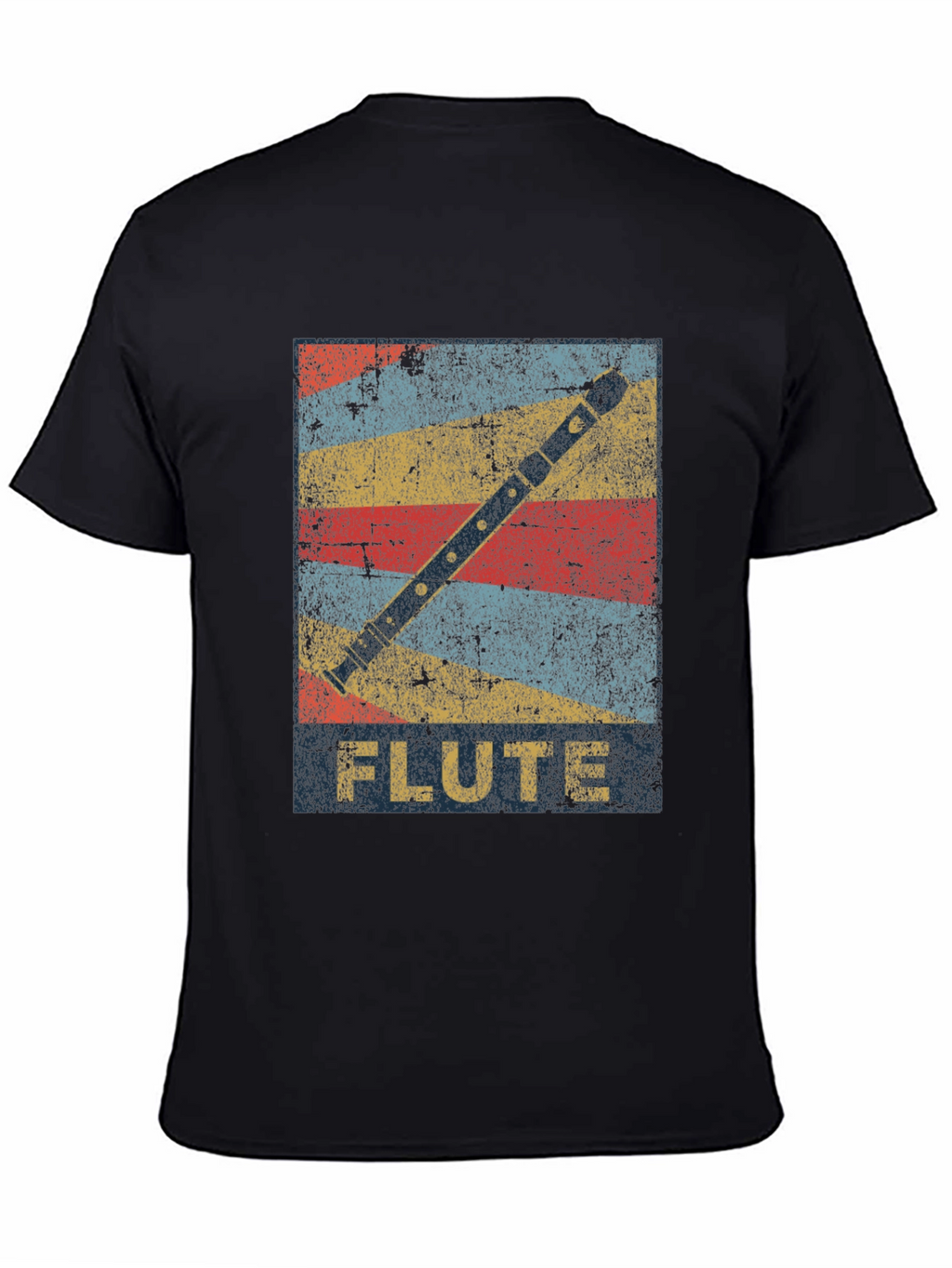 Retro Flute Graphic T-Shirt - Music Lover Tee
