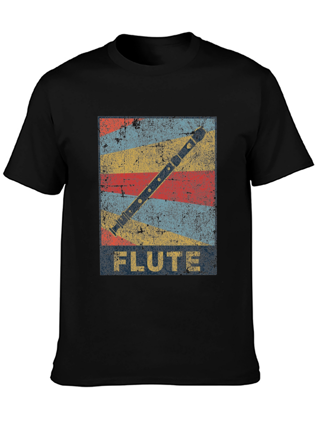Retro Flute Graphic T-Shirt - Music Lover Tee