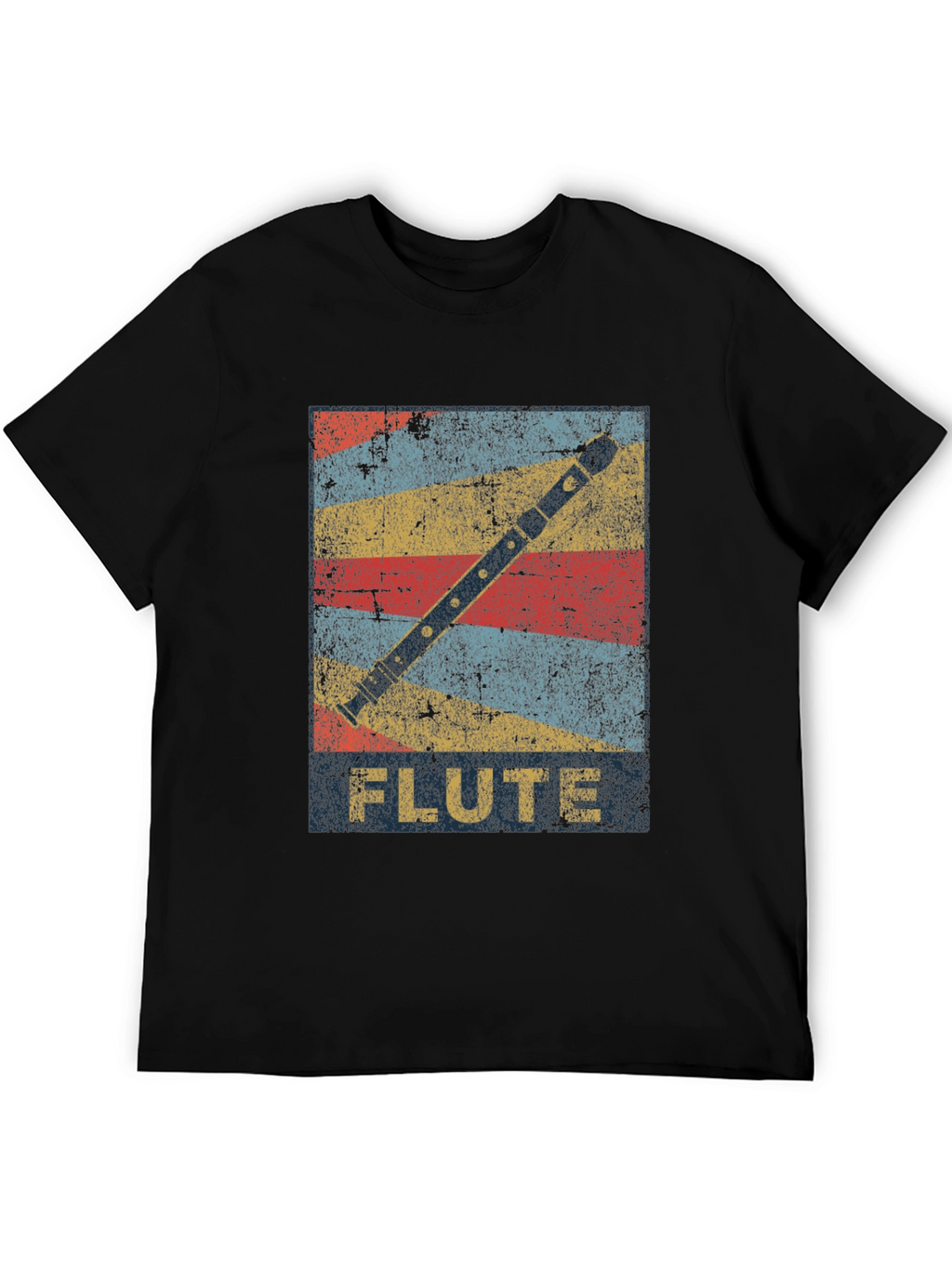 Retro Flute Graphic T-Shirt - Music Lover Tee