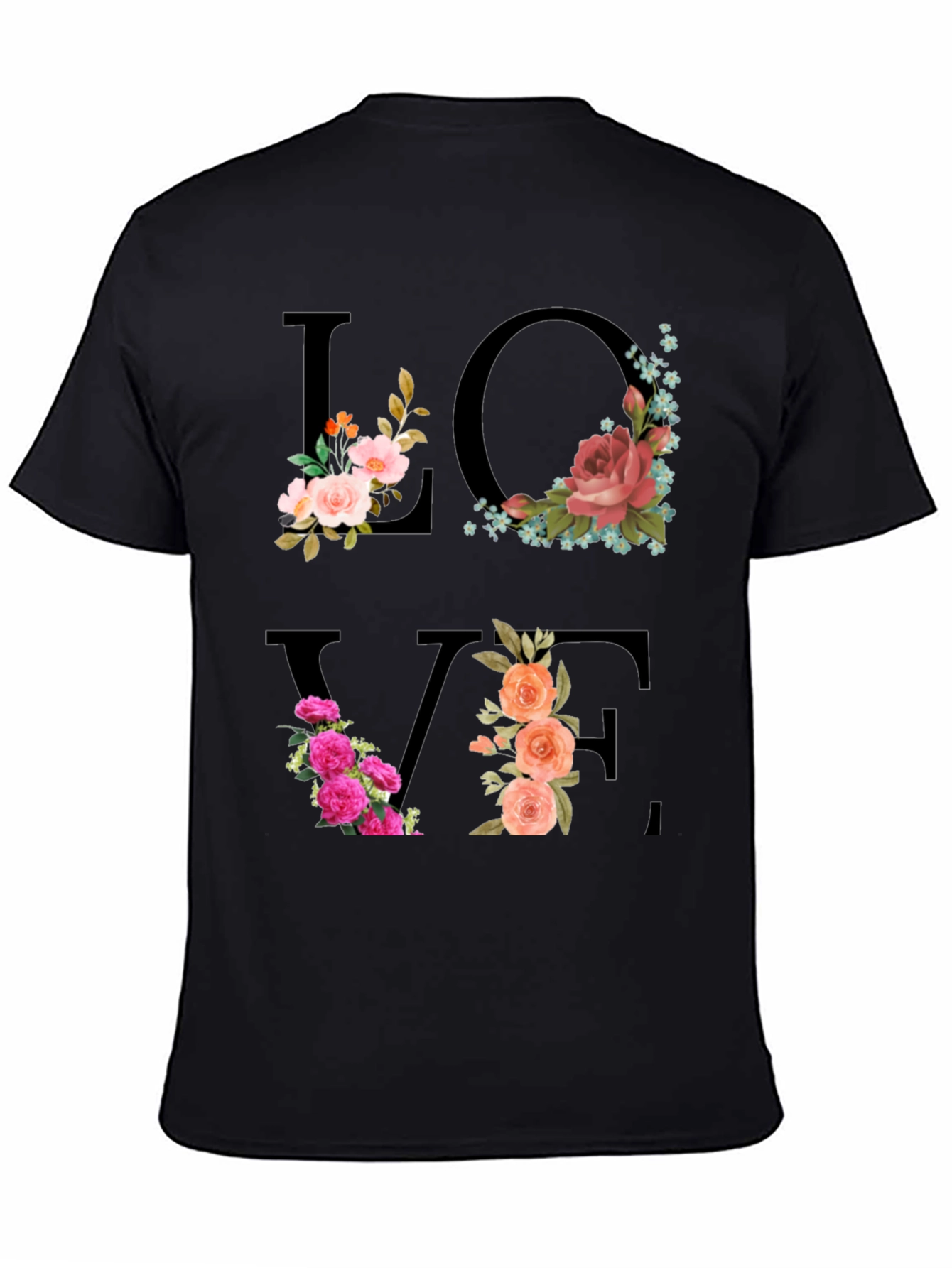 Floral Love T-Shirt - Stylish Graphic Tee