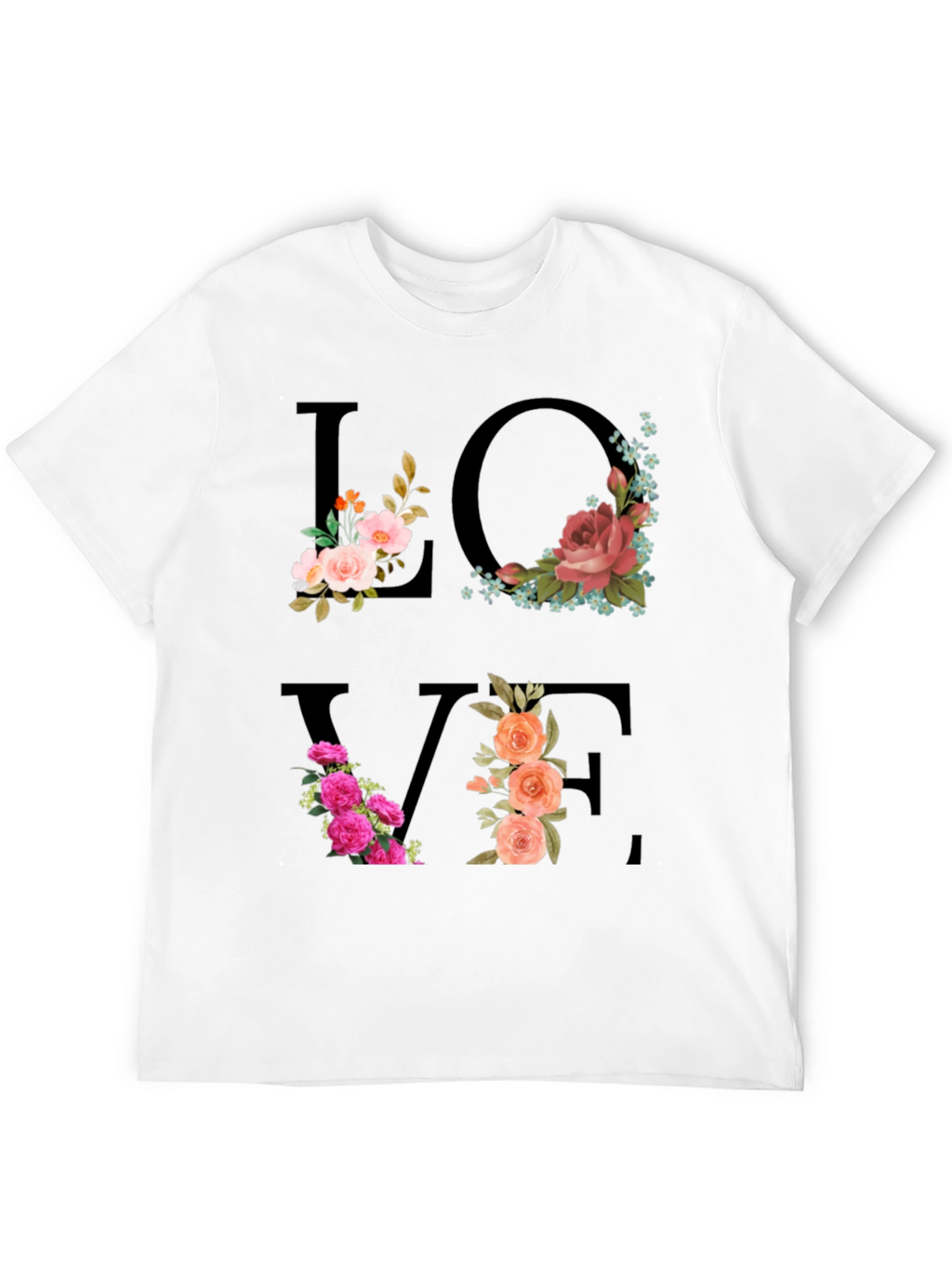 Floral Love T-Shirt - Stylish Graphic Tee