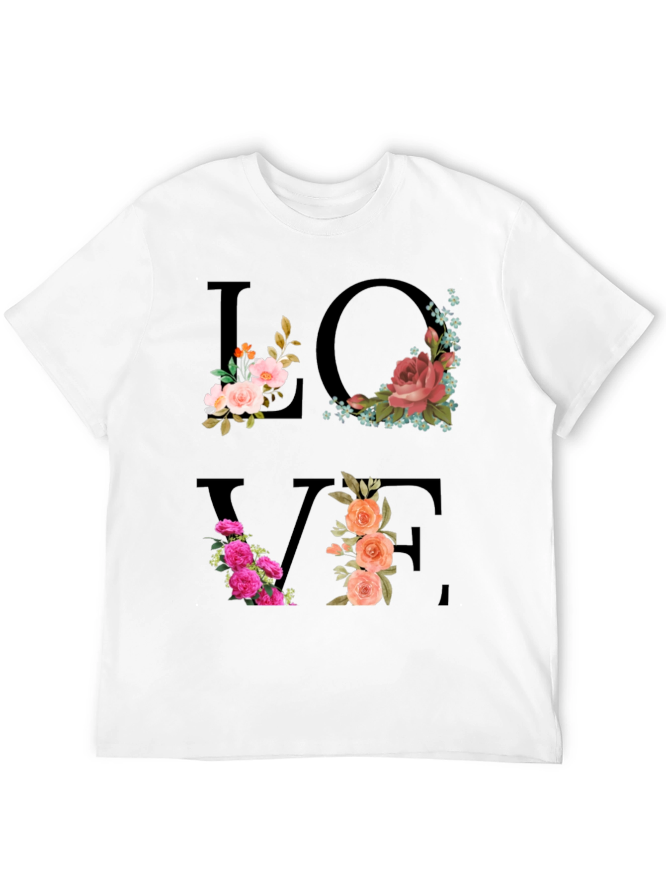 Floral Love T-Shirt - Stylish Graphic Tee