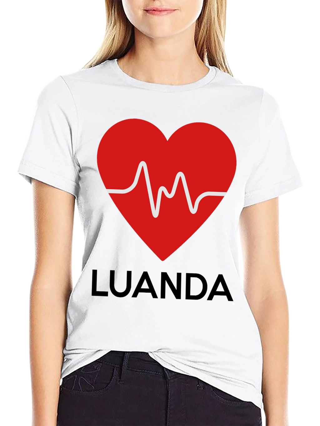 Luanda Heartbeat Graphic T-Shirt - Stylish & Unique