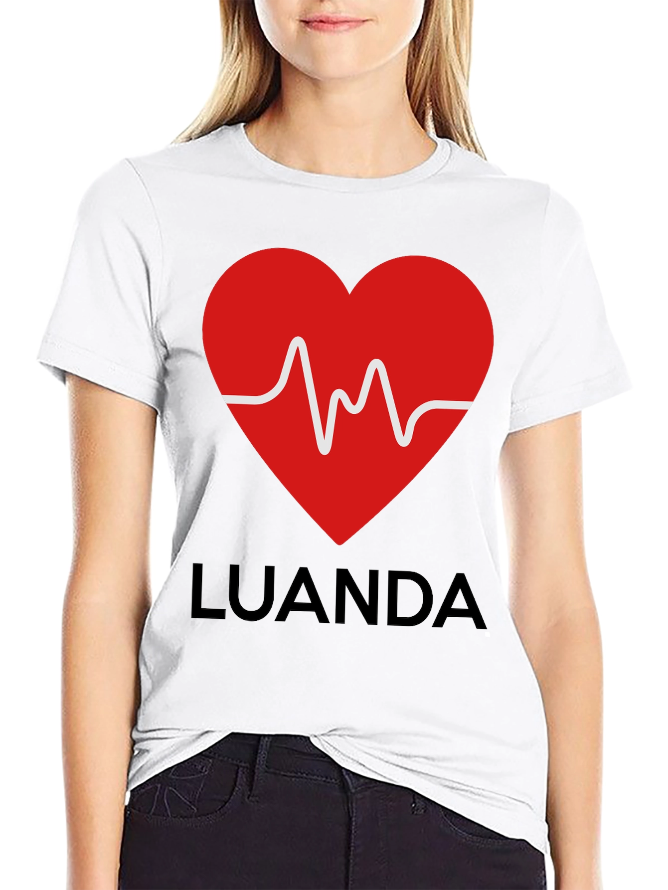 Luanda Heartbeat Graphic T-Shirt - Stylish & Unique