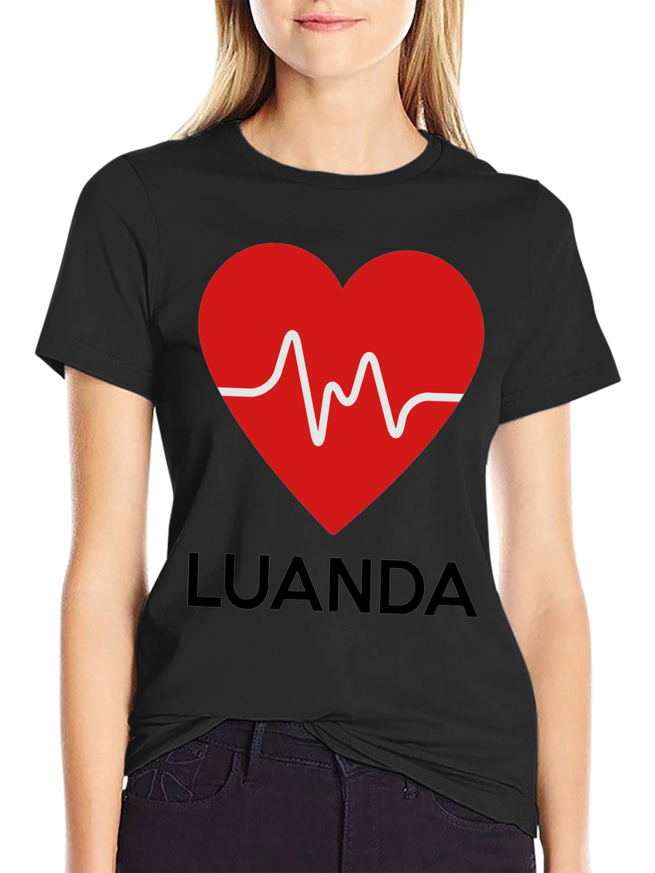 Luanda Heartbeat Graphic T-Shirt - Stylish & Unique