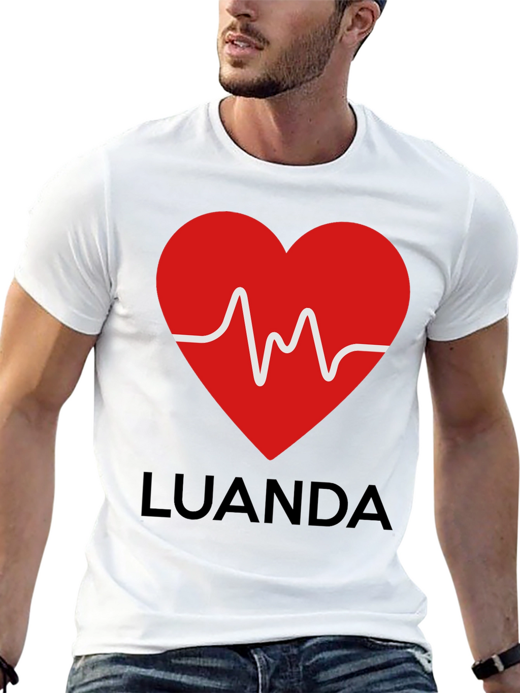 Luanda Heartbeat Graphic T-Shirt - Stylish & Unique