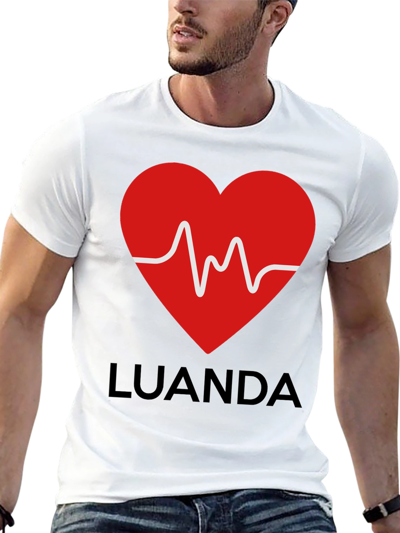 Luanda Heartbeat Graphic T-Shirt - Stylish & Unique