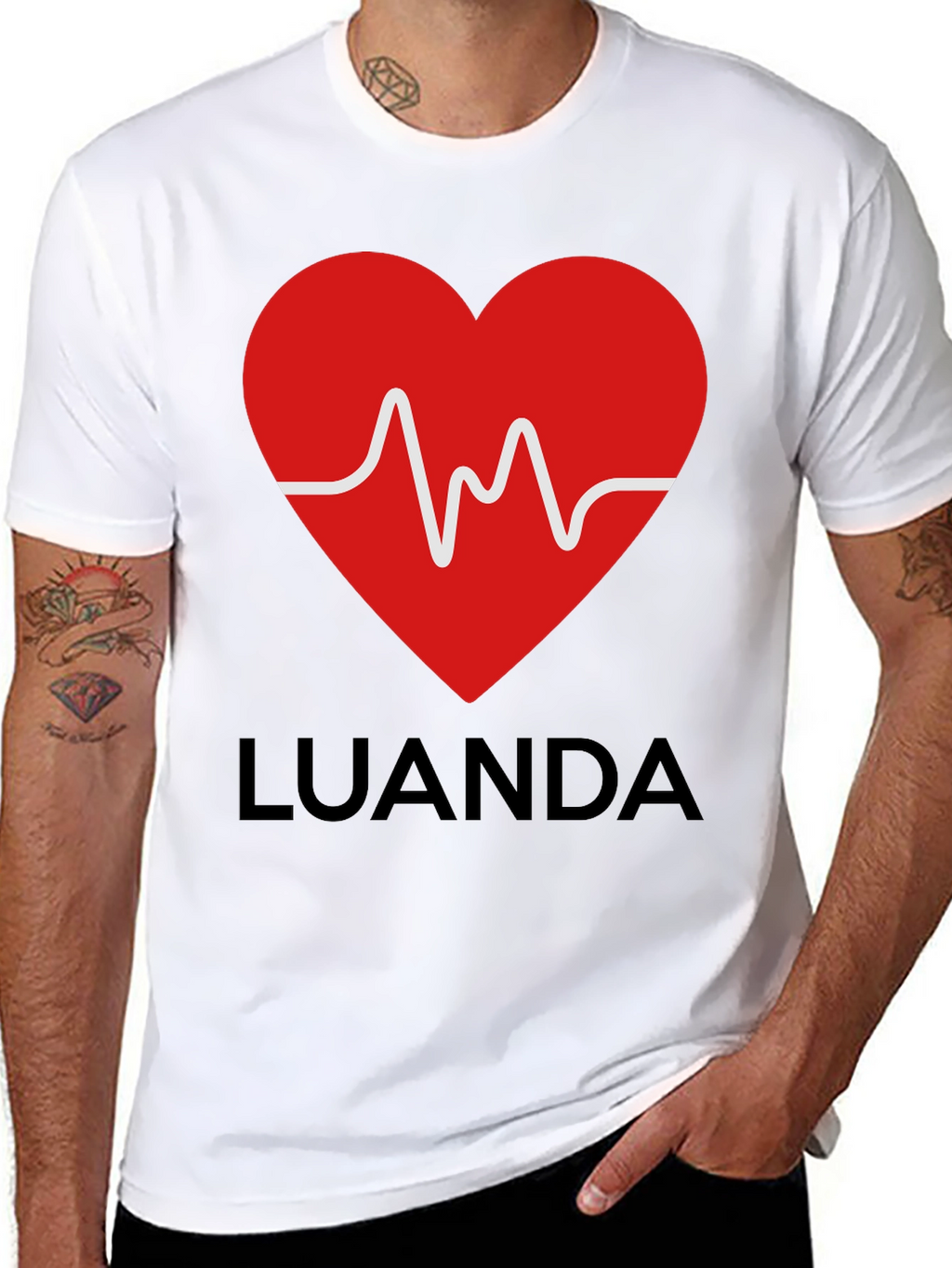 Luanda Heartbeat Graphic T-Shirt - Stylish & Unique