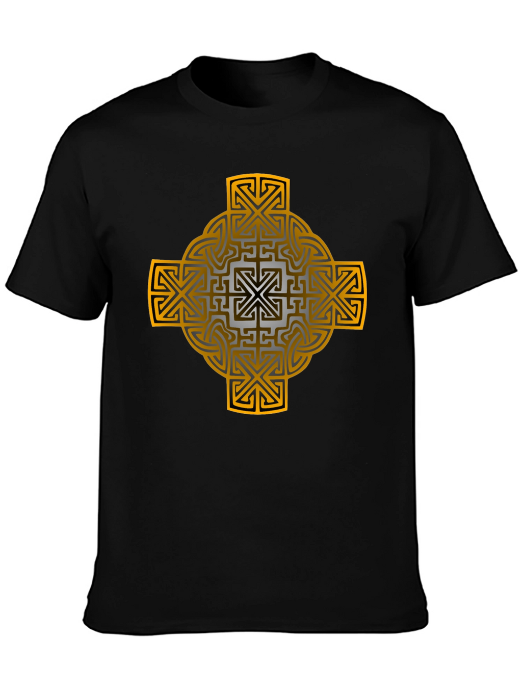 Celtic Cross Graphic Tee - Black
