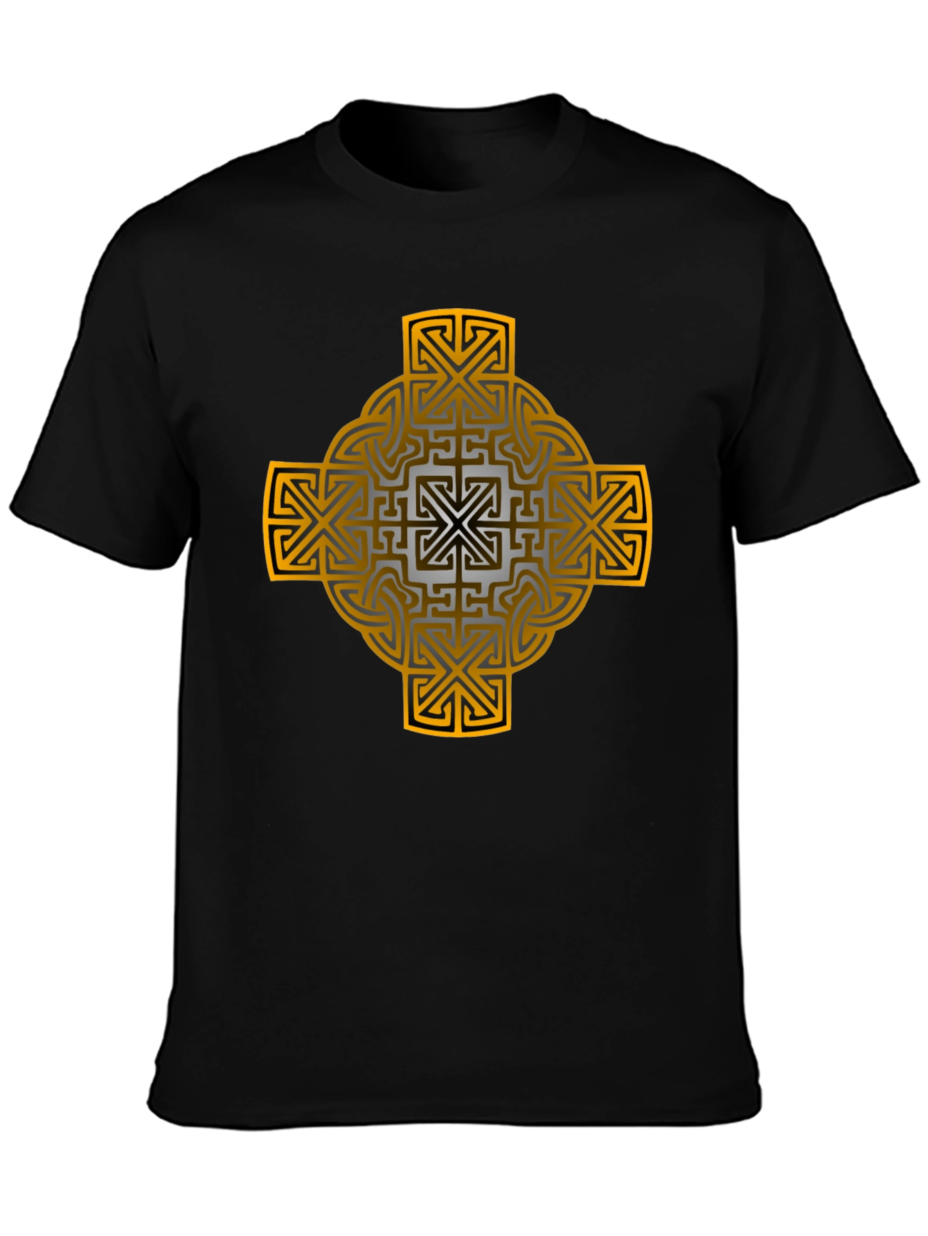 Celtic Cross Graphic Tee - Black