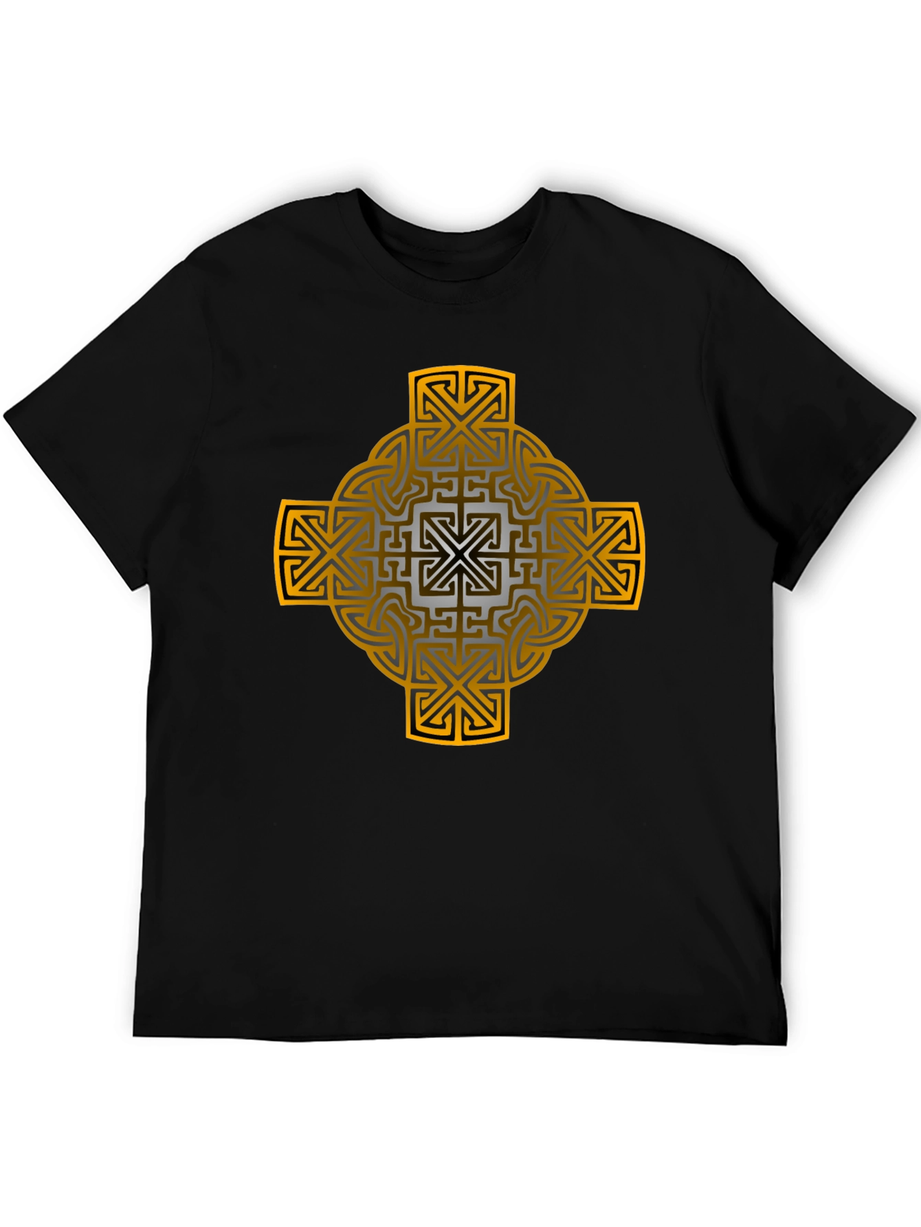 Celtic Cross Graphic Tee - Black