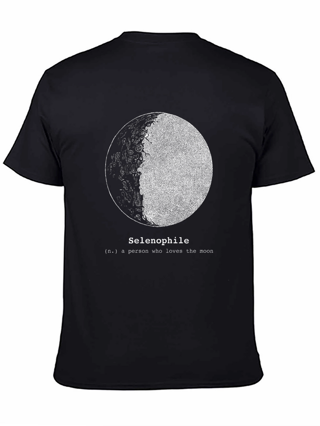 Selenophile Moon Lover Black T-Shirt