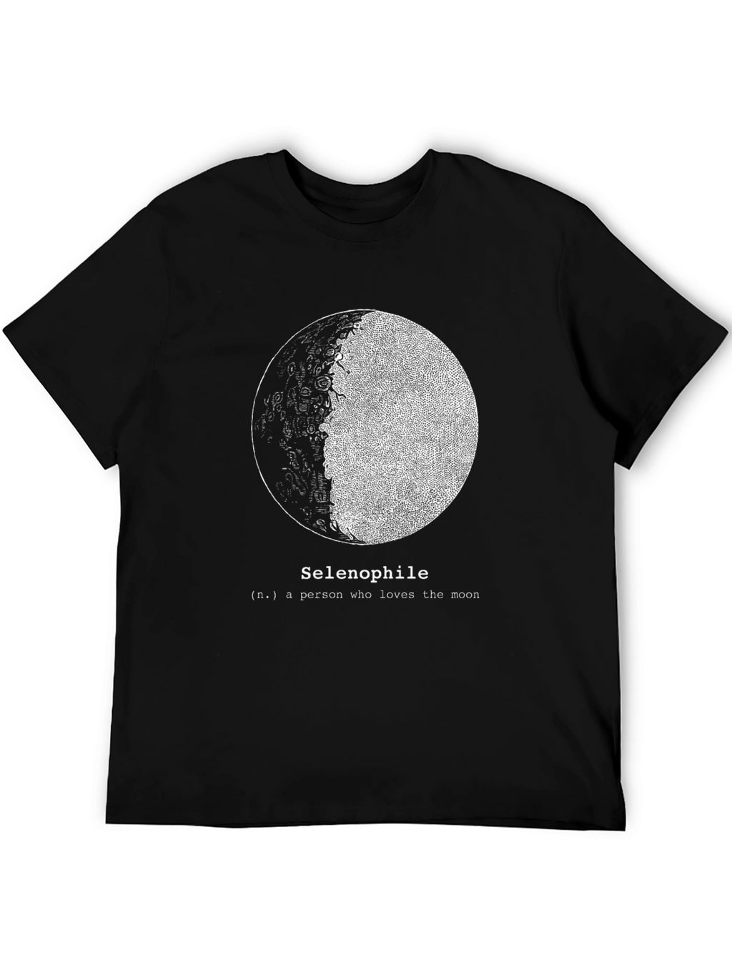 Selenophile Moon Lover Black T-Shirt