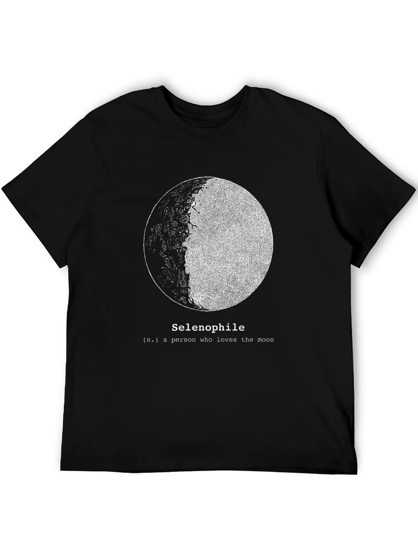 Selenophile Moon Lover Black T-Shirt