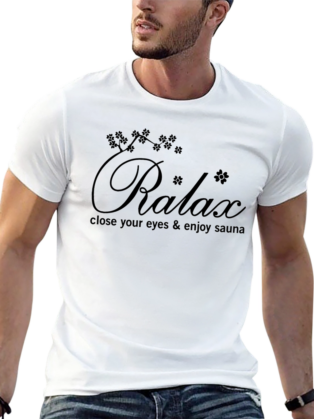 Relax Sauna T-Shirt - Black Graphic Tee
