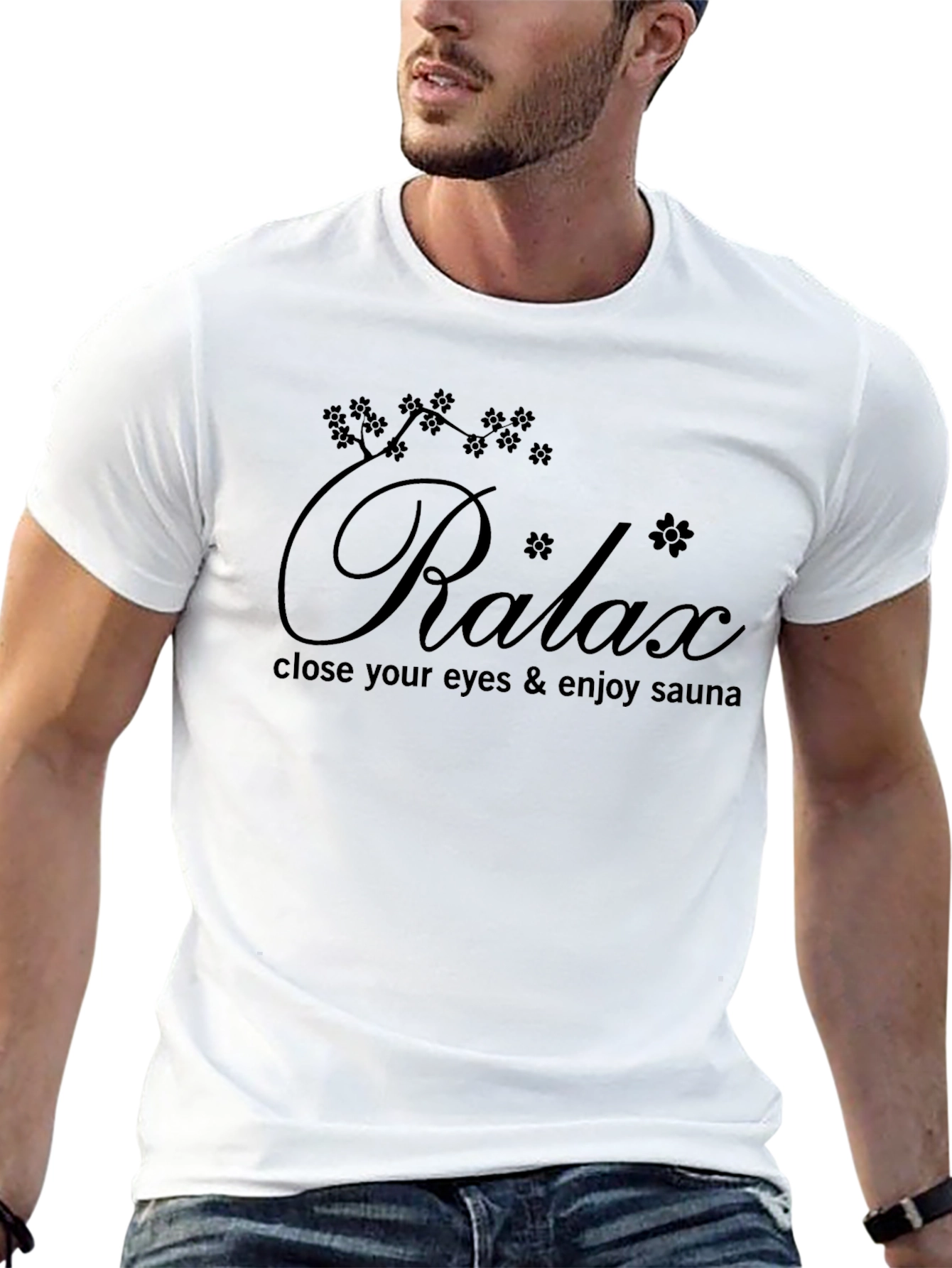 Relax Sauna T-Shirt - Black Graphic Tee