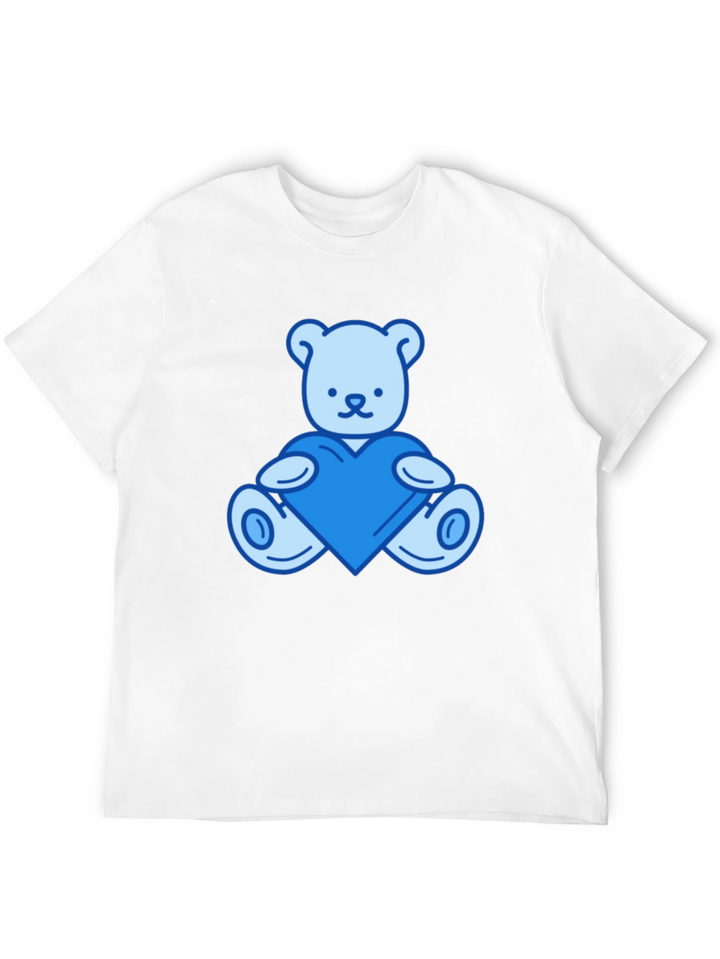 Teddy Bear Heart Graphic Black T-Shirt