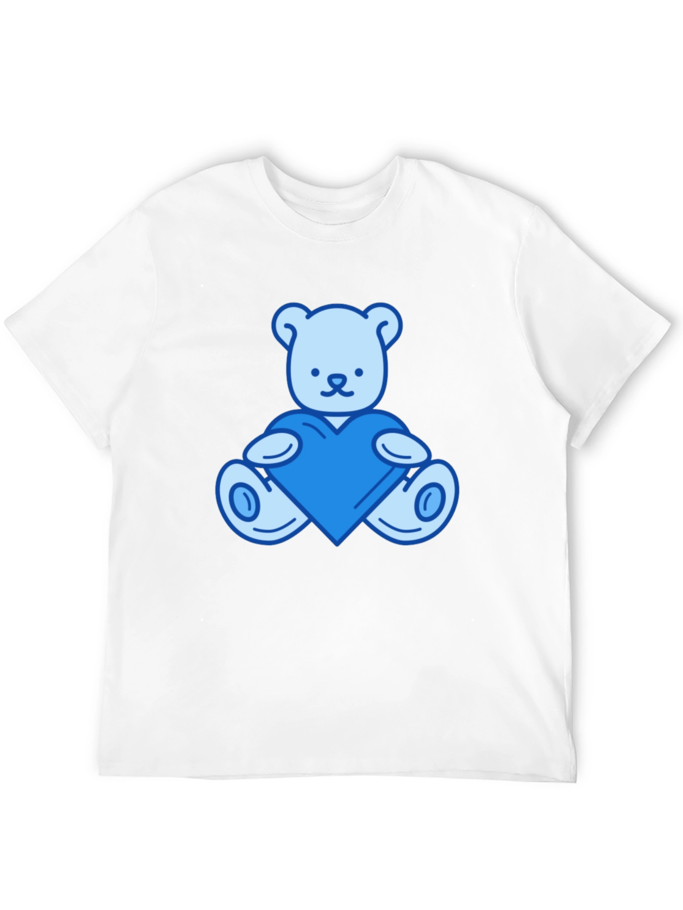 Teddy Bear Heart Graphic Black T-Shirt