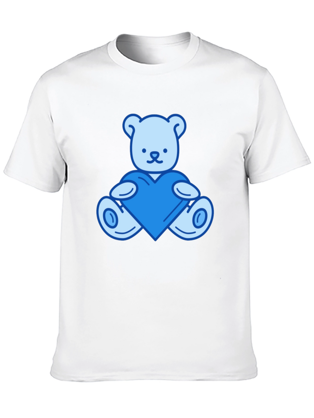 Teddy Bear Heart Graphic Black T-Shirt