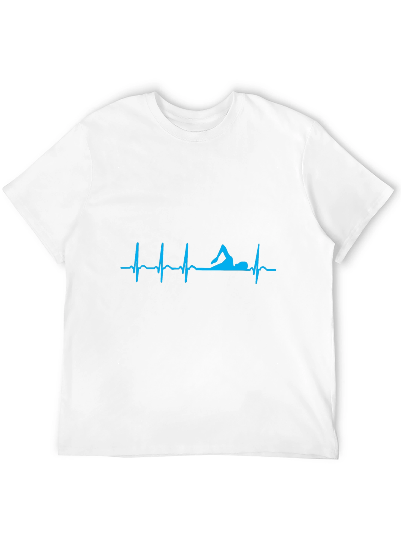 Swimmer Heartbeat T-Shirt - Black Cotton Tee