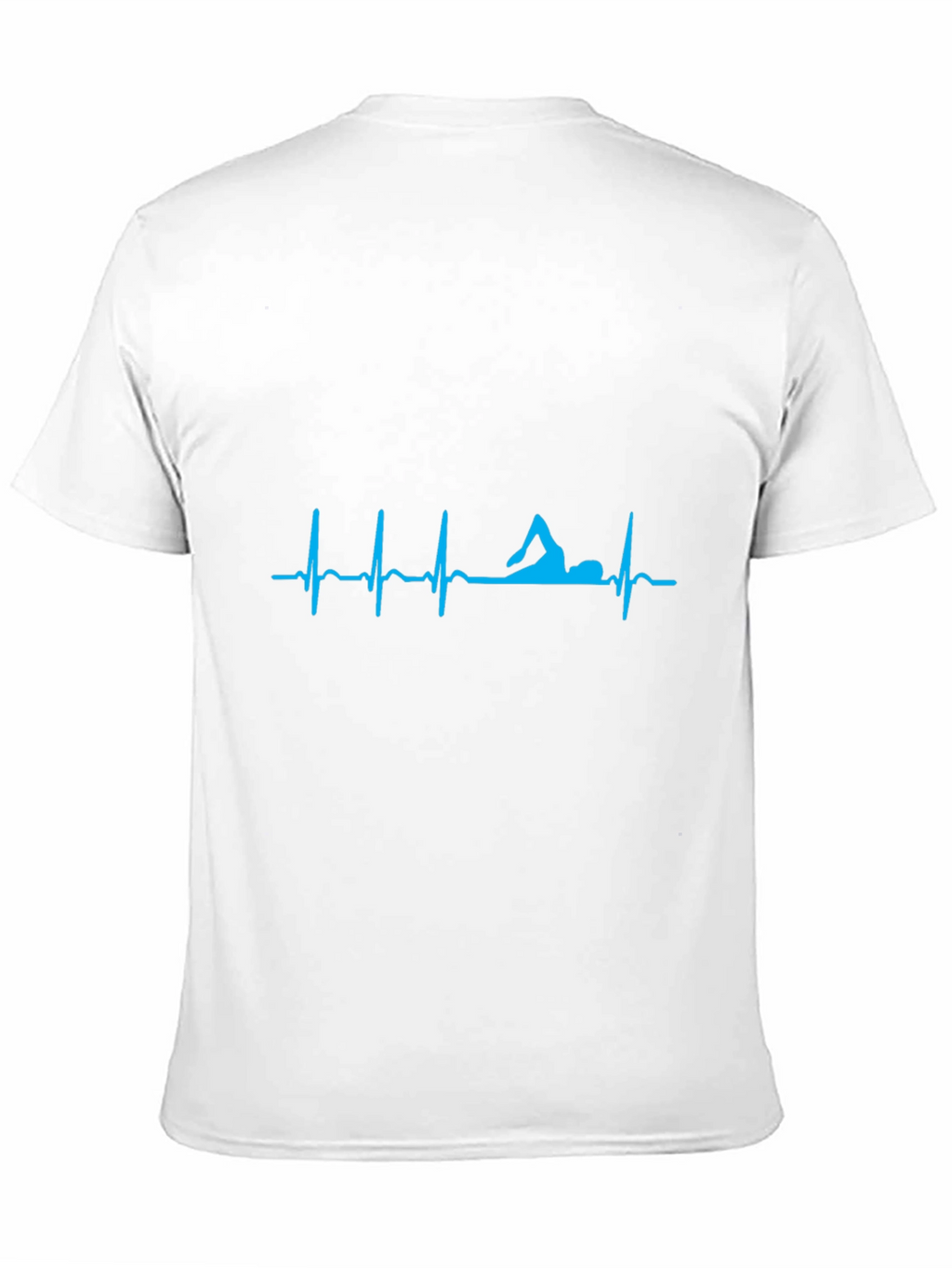 Swimmer Heartbeat T-Shirt - Black Cotton Tee