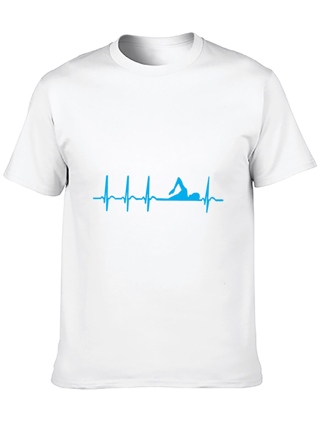 Swimmer Heartbeat T-Shirt - Black Cotton Tee