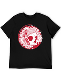 Skull & Moth Graphic T-Shirt - Black