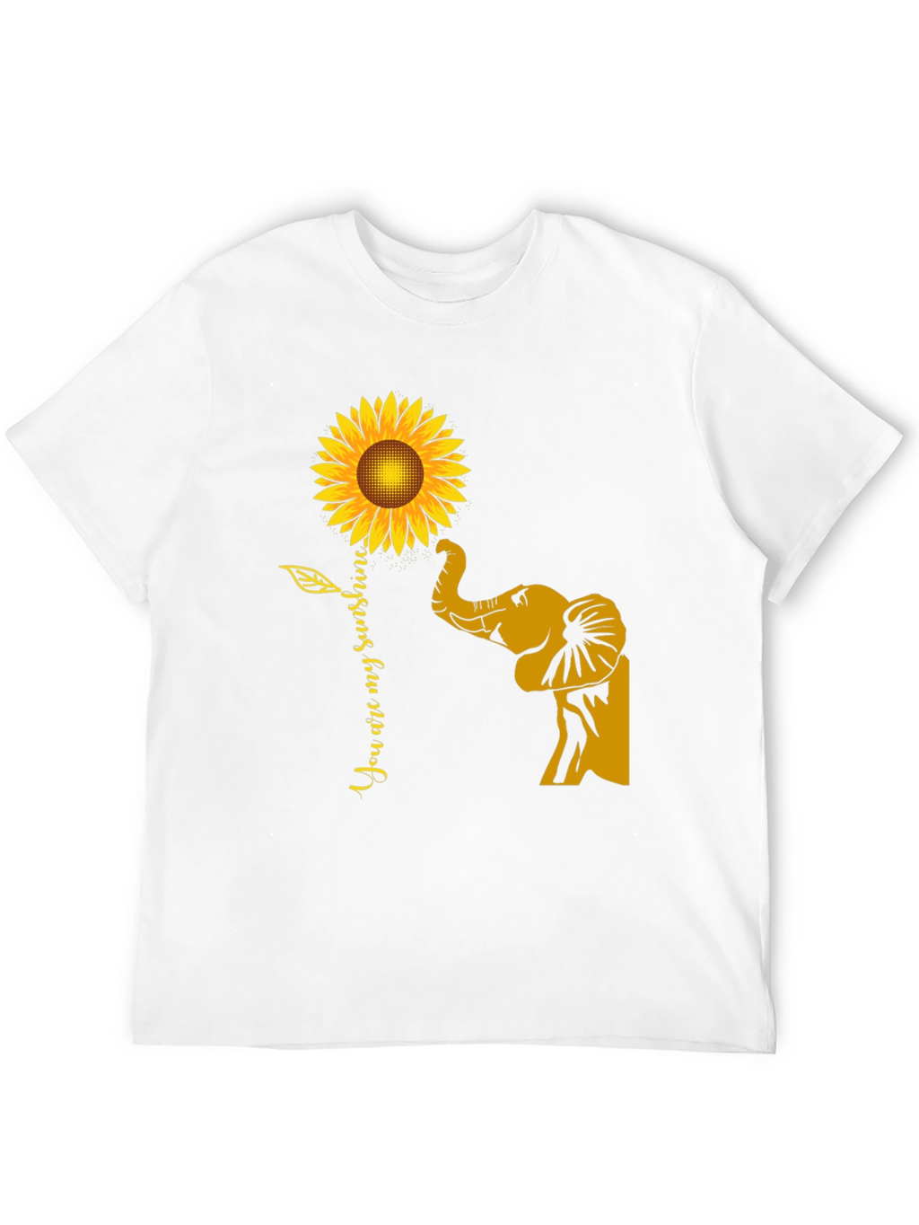 Elephant Sunflower Graphic Tee - You Are My Sunshine