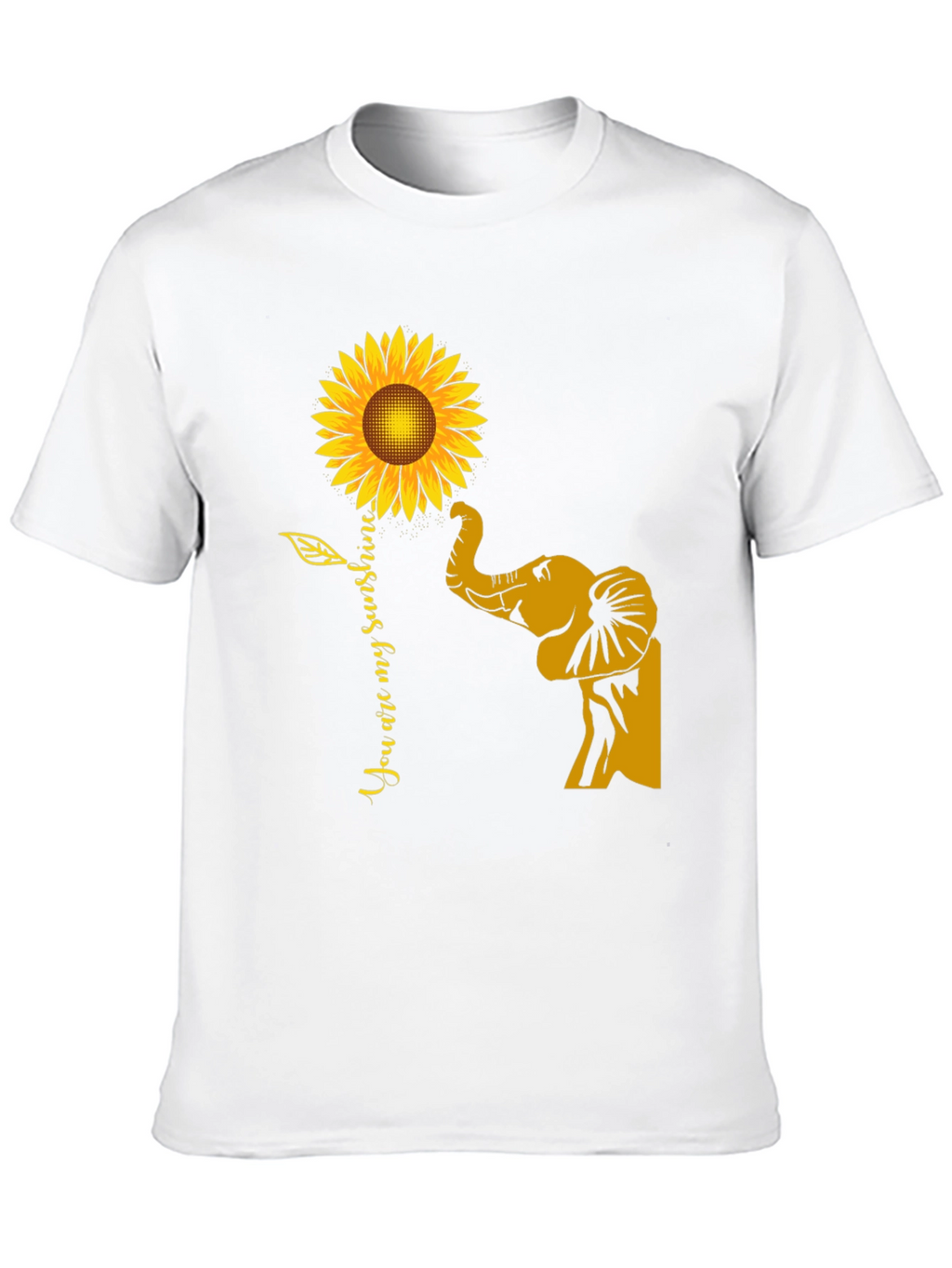 Elephant Sunflower Graphic Tee - You Are My Sunshine