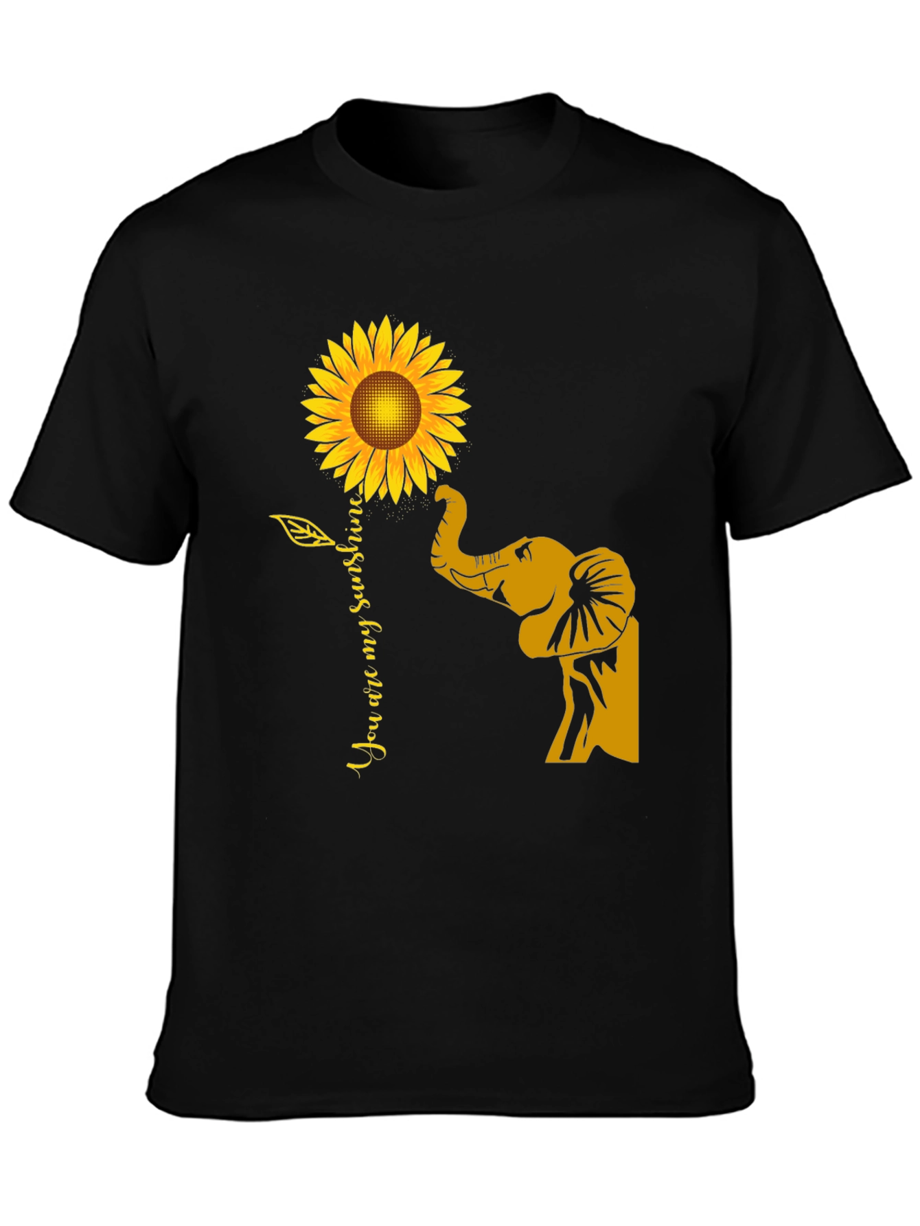 Elephant Sunflower Graphic Tee - You Are My Sunshine
