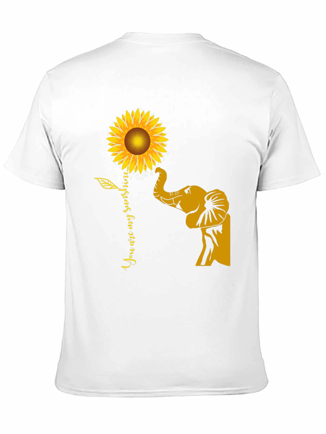 Elephant Sunflower Graphic Tee - You Are My Sunshine