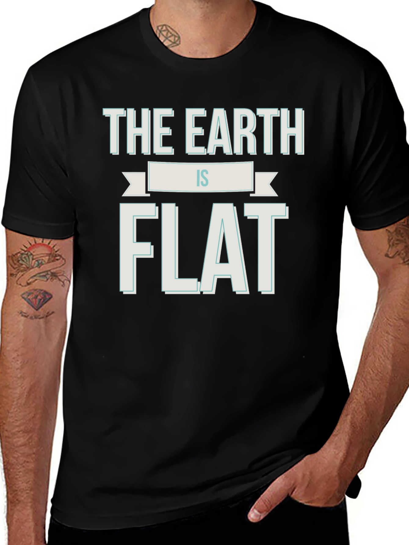 Flat Earth T-Shirt - Funny Conspiracy Theory Tee