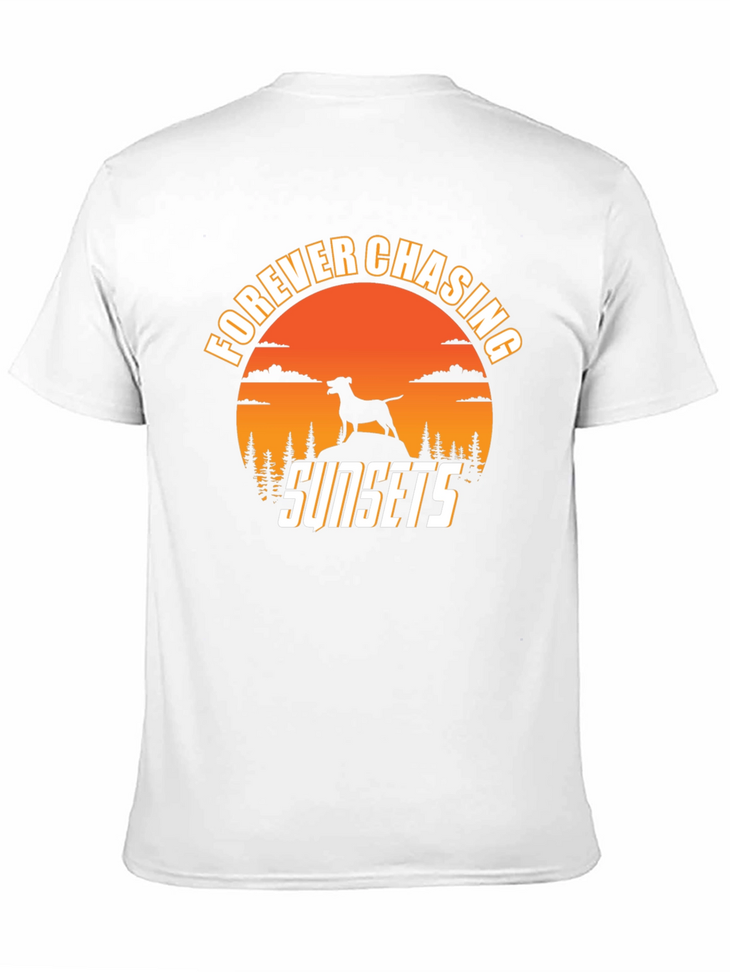Forever Chasing Sunsets Dog Silhouette Tee