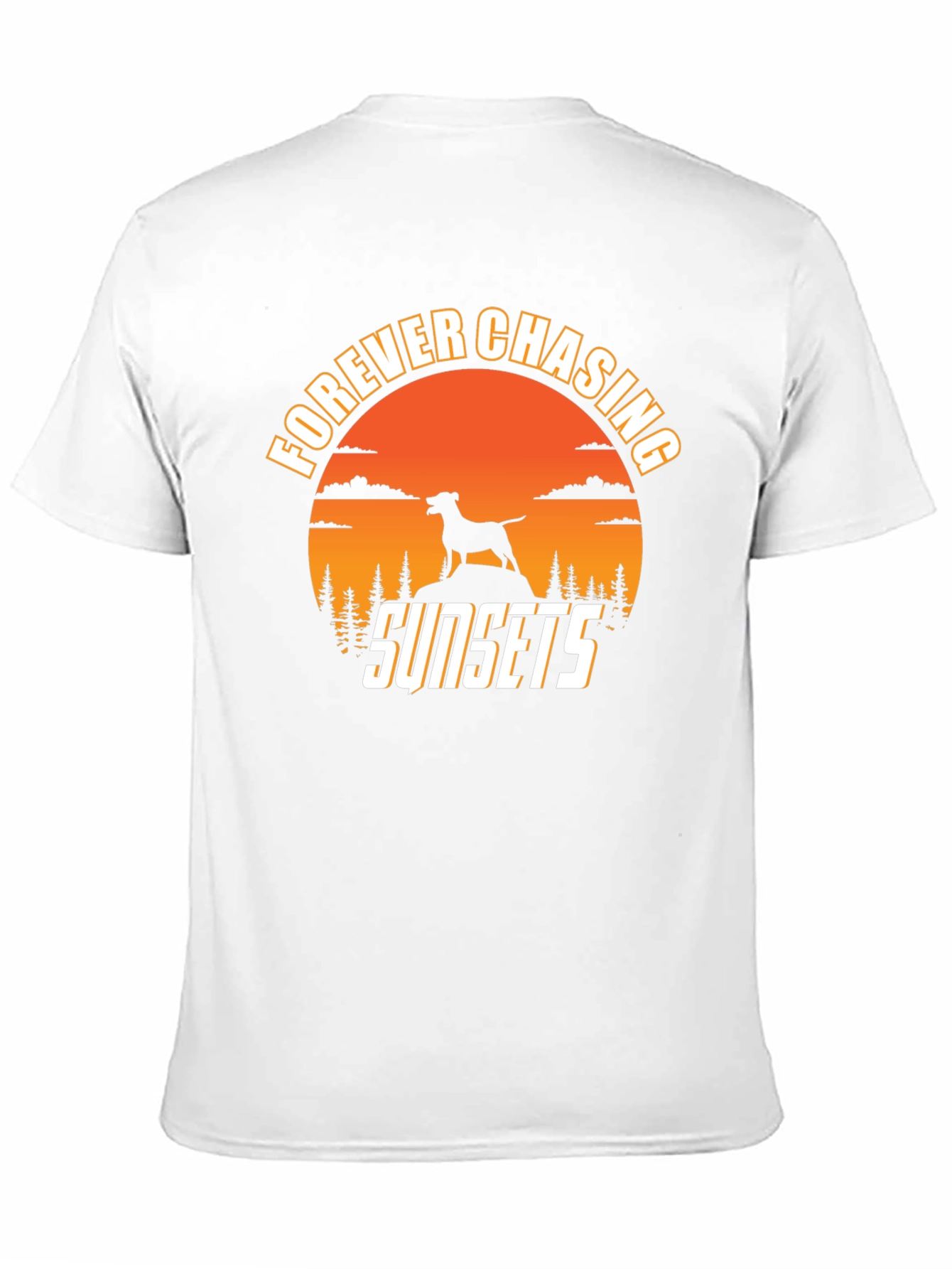 Forever Chasing Sunsets Dog Silhouette Tee
