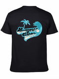 Summer Vibes Graphic Tee - Retro Palm Tree Shirt