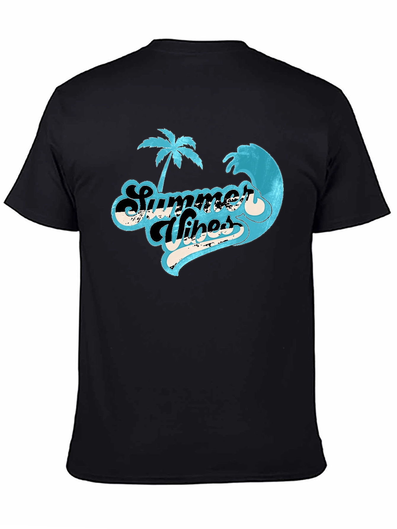 Summer Vibes Graphic Tee - Retro Palm Tree Shirt