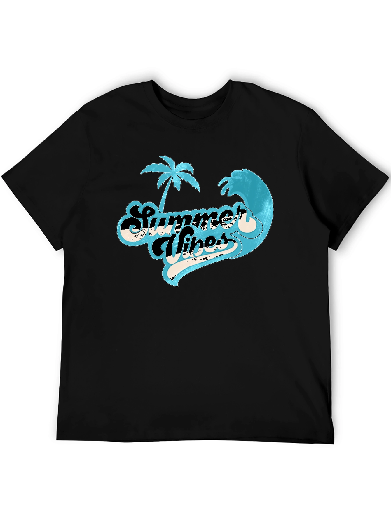 Summer Vibes Graphic Tee - Retro Palm Tree Shirt
