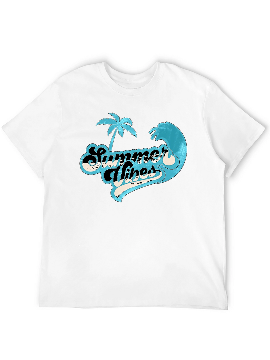 Summer Vibes Graphic Tee - Retro Palm Tree Shirt