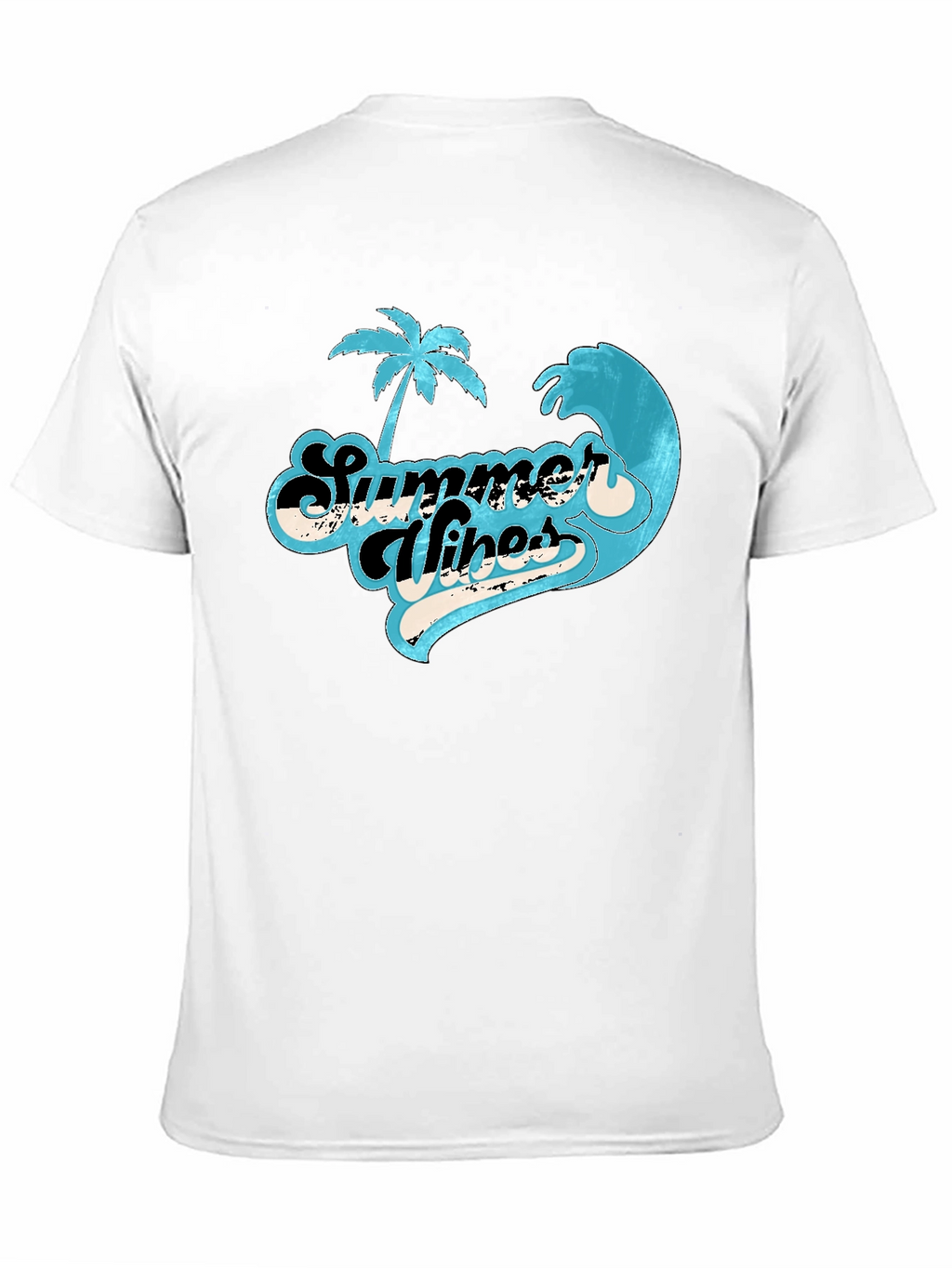 Summer Vibes Graphic Tee - Retro Palm Tree Shirt