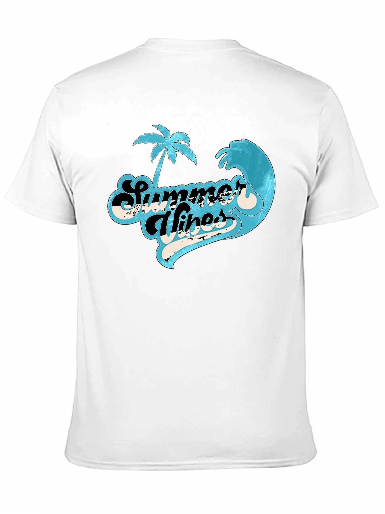 Summer Vibes Graphic Tee - Retro Palm Tree Shirt