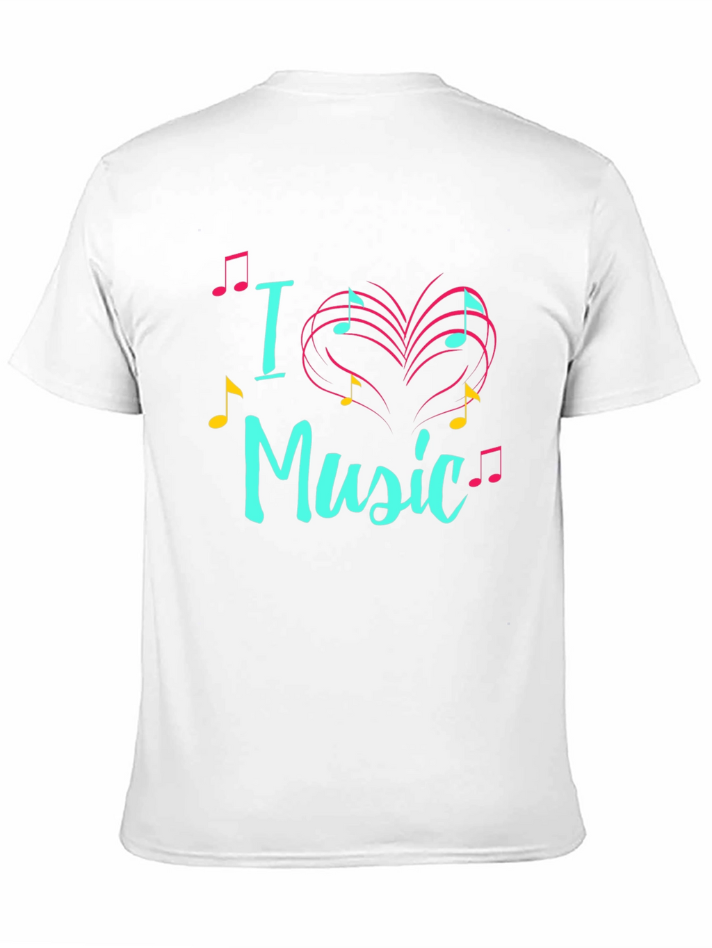 I Love Music T-Shirt Musical Heart Design