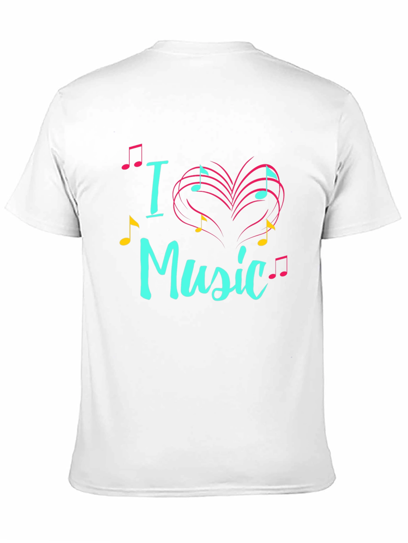 I Love Music T-Shirt Musical Heart Design