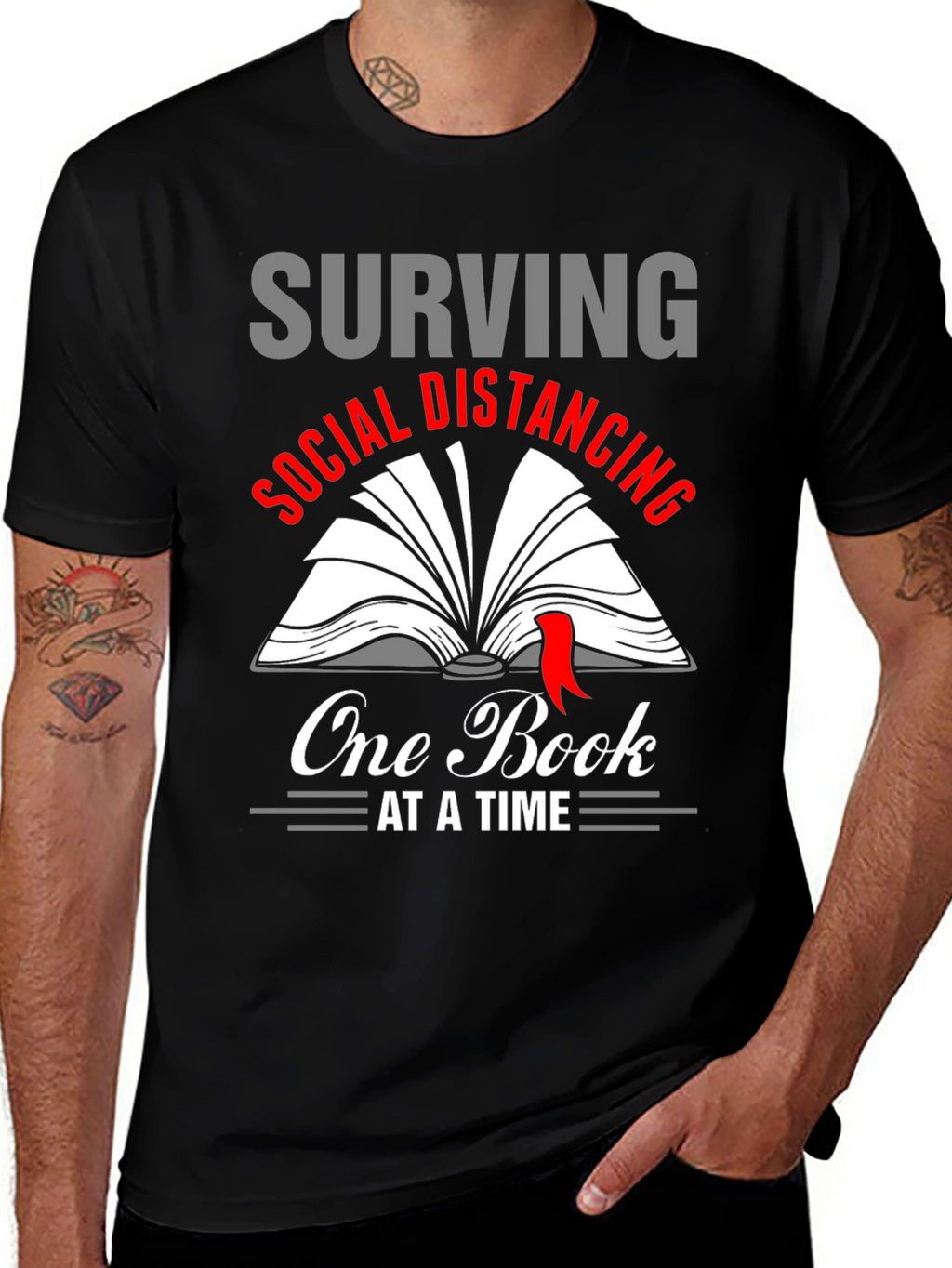 Surviving Social Distancing Book Lover T-Shirt