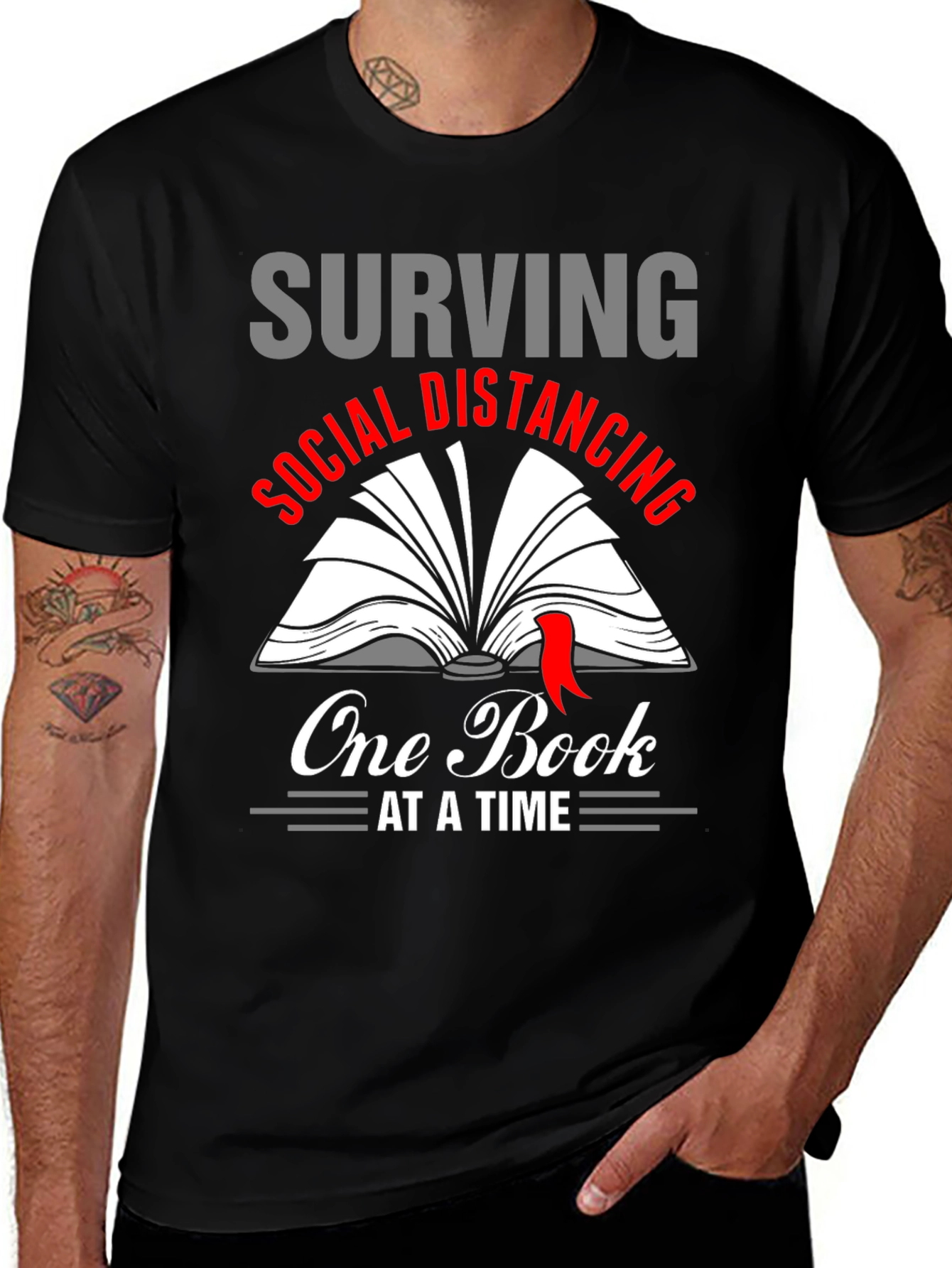 Surviving Social Distancing Book Lover T-Shirt