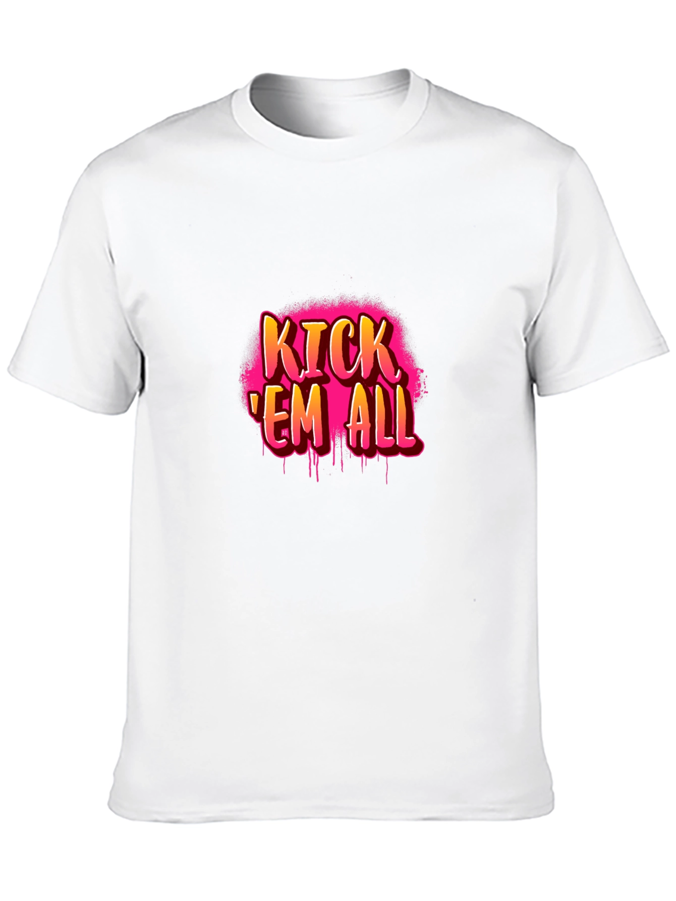 Kick Em All Graphic Tee - Edgy Streetwear