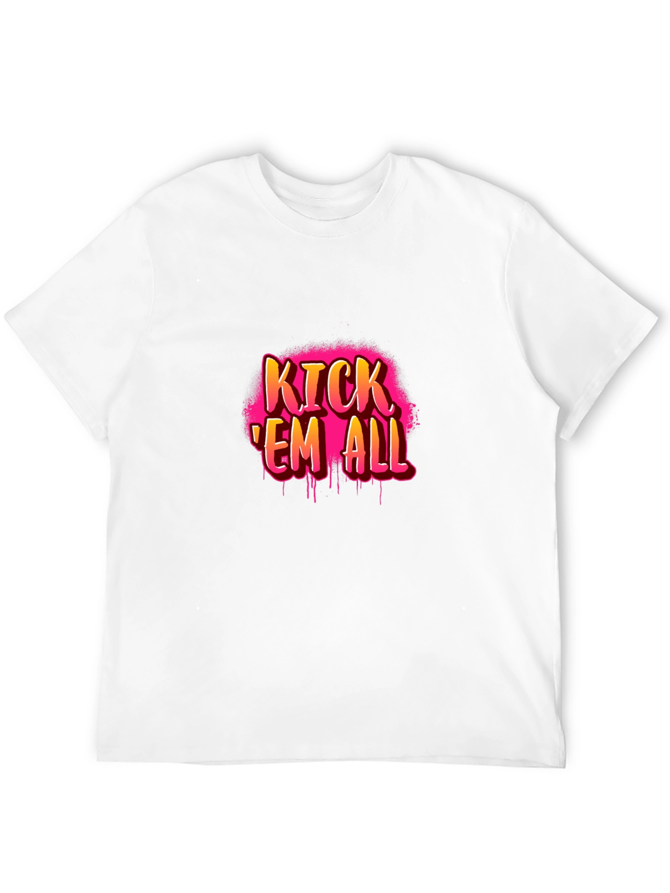 Kick Em All Graphic Tee - Edgy Streetwear